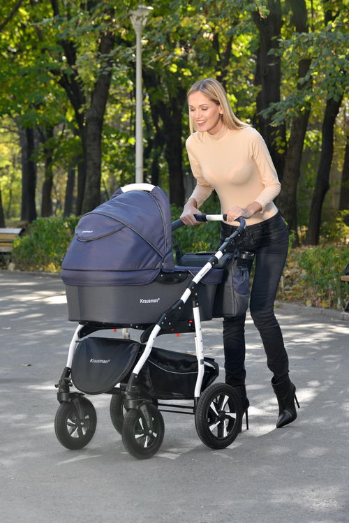 Carucior 3 în 1 de la Krausman Clasic Dark-Blue: O Alegere Inspirată pentru Părinți Exigenți - Carucioare IdealBebe