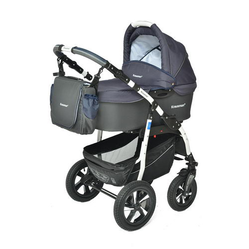 Carucior 3 în 1 de la Krausman Clasic Dark-Blue: O Alegere Inspirată pentru Părinți Exigenți - Carucioare IdealBebe