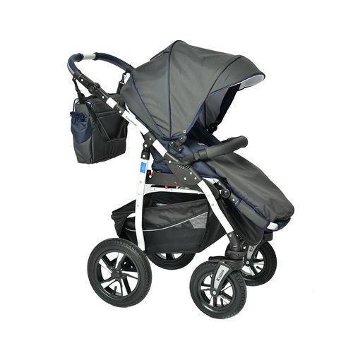 Carucior 3 în 1 de la Krausman Clasic Dark-Blue: O Alegere Inspirată pentru Părinți Exigenți - Carucioare IdealBebe