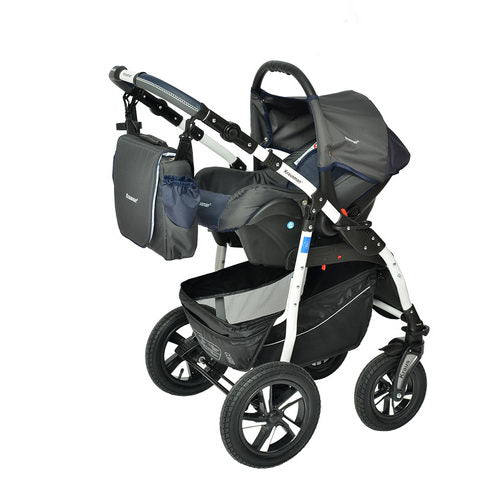 Carucior 3 în 1 de la Krausman Clasic Dark-Blue: O Alegere Inspirată pentru Părinți Exigenți - Carucioare IdealBebe