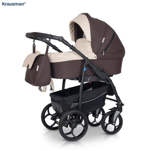 Carucior 3 în 1 de la Krausman Combo Brown: Alegerea Perfectă pentru Părinți Moderni - Carucioare IdealBebe