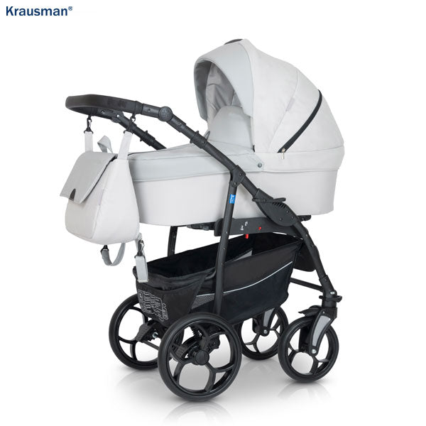 Carucior 3 în 1 de la Krausman Combo Max Light Grey: Alegerea Ideală pentru Părinții Moderni - Carucioare IdealBebe