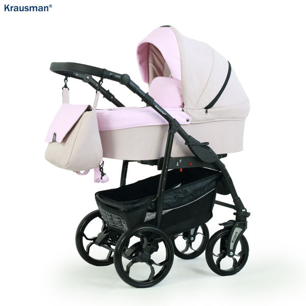 Carucior 3 în 1 de la Krausman Combo Max Pink: Alegerea Perfectă pentru Părinții Exigenți - Carucioare IdealBebe