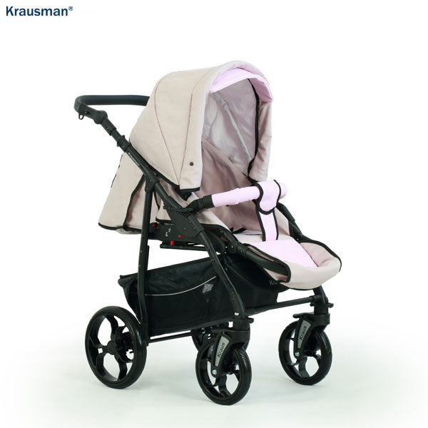 Carucior 3 în 1 de la Krausman Combo Max Pink: Alegerea Perfectă pentru Părinții Exigenți - Carucioare IdealBebe