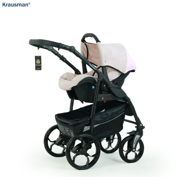 Carucior 3 în 1 de la Krausman Combo Max Pink: Alegerea Perfectă pentru Părinții Exigenți - Carucioare IdealBebe